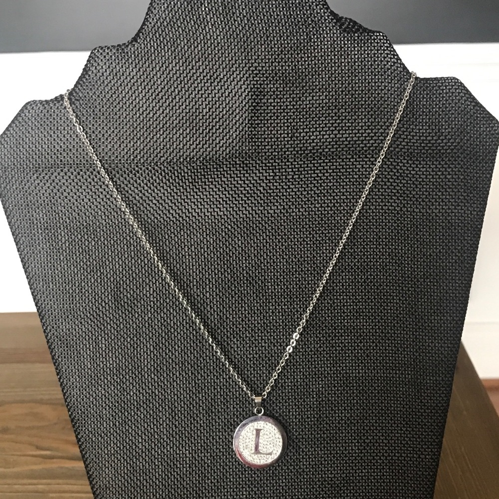 Stainless steel initial necklace